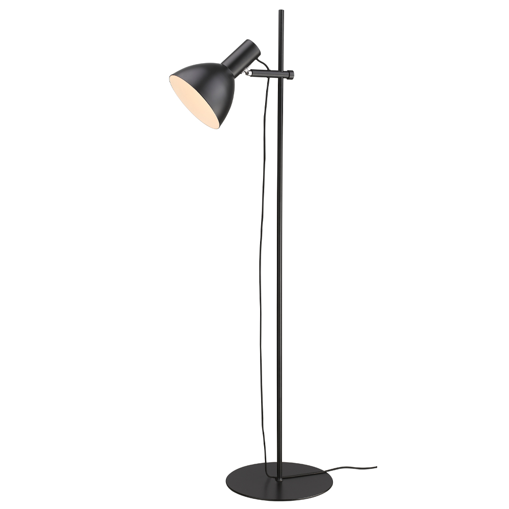 Baltimore 1 Sort gulvlampe Fra Halo Design - Baltimore er en moderne gulvlampe med retrodesign lavet af lakeret metal.
