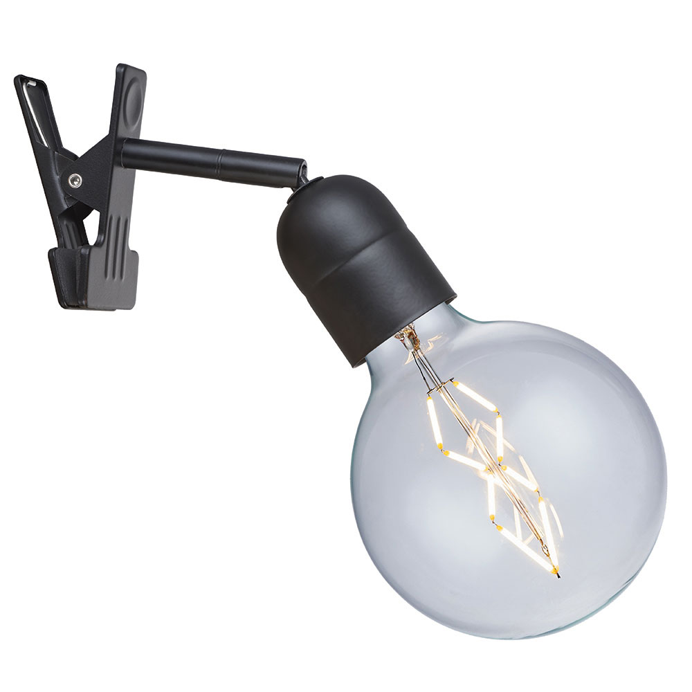 Elegance Sort klemmelampe Fra Halo Design - Elegance er en enkel og stilfuld klemmelampe lavet af sort metal.