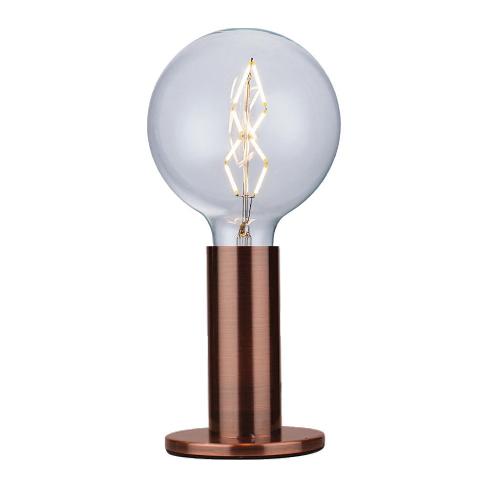 Zoom billede af Elegance 14cm Antik kobber bordlampe Fra Halo Design - Elegance har et rustikt design med lampefoden i antik kobber.