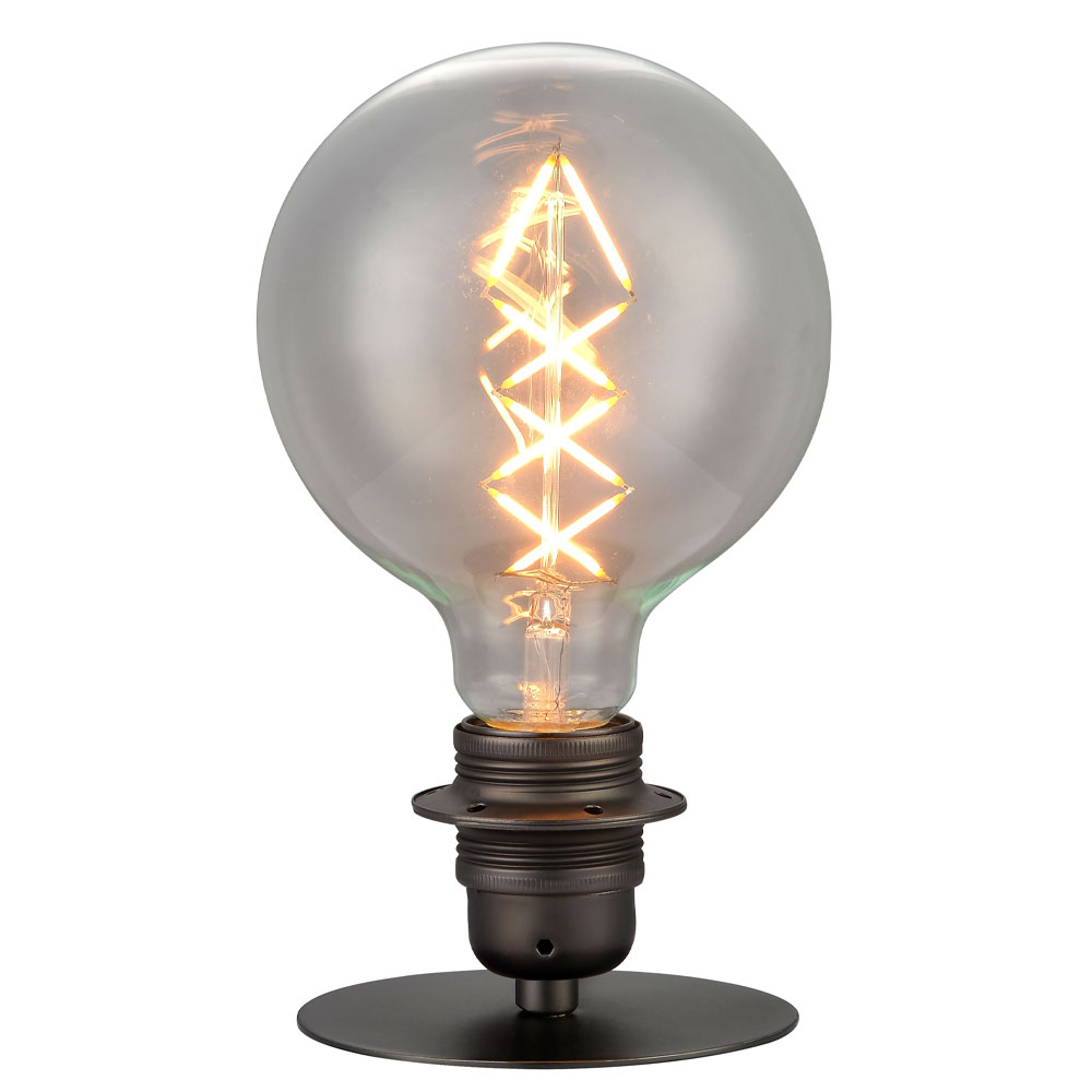 Combi 7cm Mørk sølv bordlampe Fra Halo Design - Combi har et industrielt design med sine klassiske former og metalliske overflade.