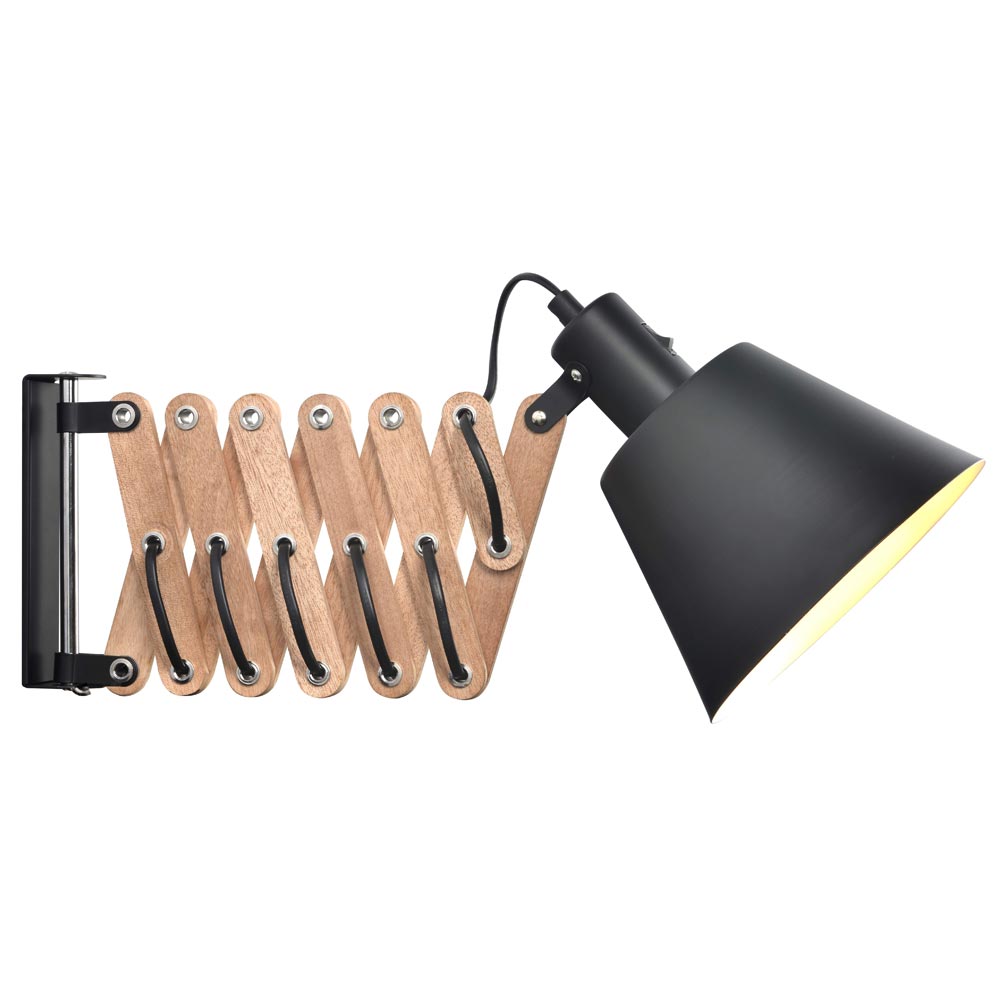 Vintage Ø18 Sort væglampe Fra Halo Design - Vintage er et statement for dig, der leder efter unikke og tidl&oslash;se detaljer til dit hjem &ndash; en lampe, der b&aring;de fanger &oslash;jet og opfylder et praktisk form&aring;l.