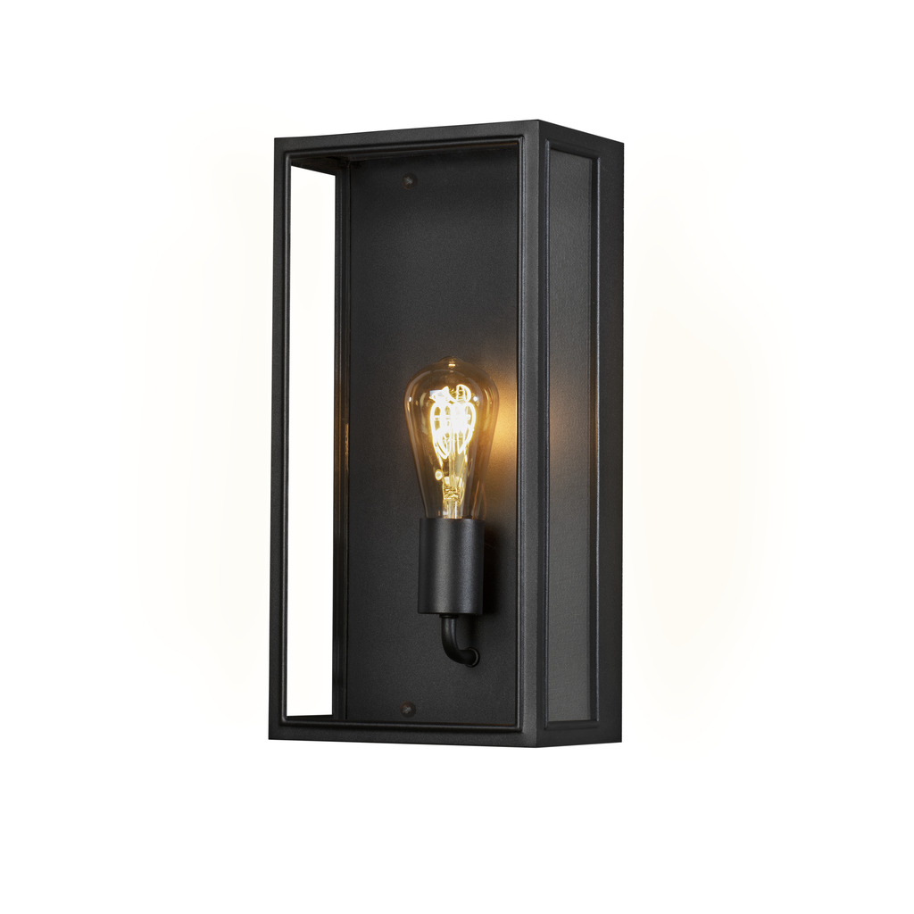 Carpi Sort udendørslampe Fra Konstsmide - Den er lavet af slidstærke materialer og modstår de barske vejrforhold og er både en æstetisk og funktionel belysningsløsning til dit hjem.