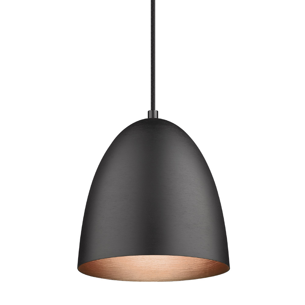 Zoom billede af The Classic Ø20 Sort loftslampe Fra Halo Design - Med sit rene, kuppelformede design og sorte finish er den et alsidigt valg til b&aring;de k&oslash;kkener, stuer og spisestuer.