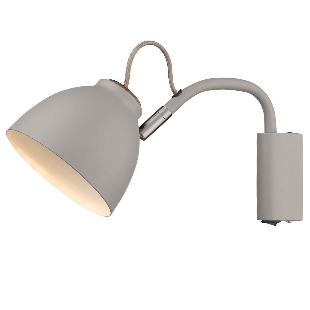 Nivå Ø14 Grå væglampe Fra Halo Design - Niveau&aring; er en stilfuld og funktionel v&aelig;glampe, der passer perfekt i sovev&aelig;relset, sovev&aelig;relset eller p&aring; arbejdspladsen.