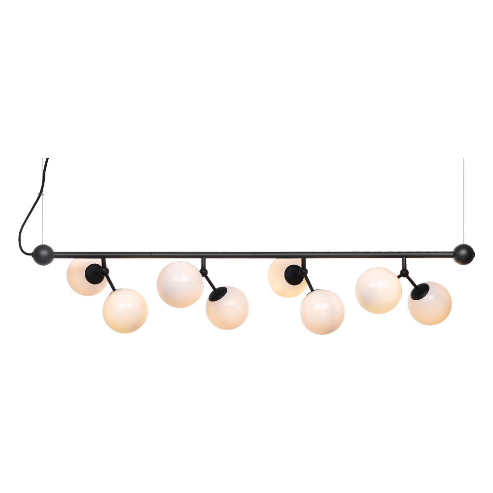 Atom horizontal 80cm Sort loftslampe Fra Halo Design - Atom pendel har et moderne og tidl&oslash;st design, perfekt til alle stilarter og hjem.
