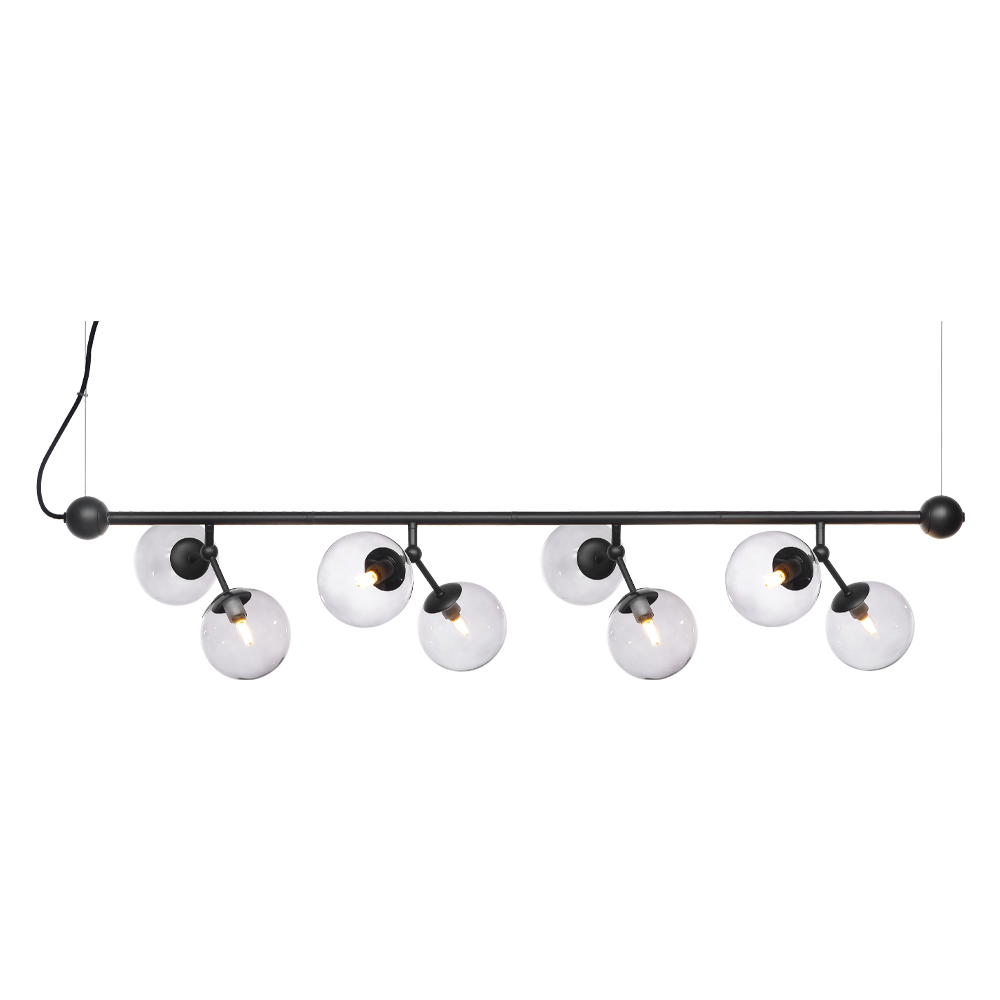 Atom horizontal 80cm Sort loftslampe Fra Halo Design - Atom pendel har et moderne og tidl&oslash;st design, perfekt til alle stilarter og hjem.