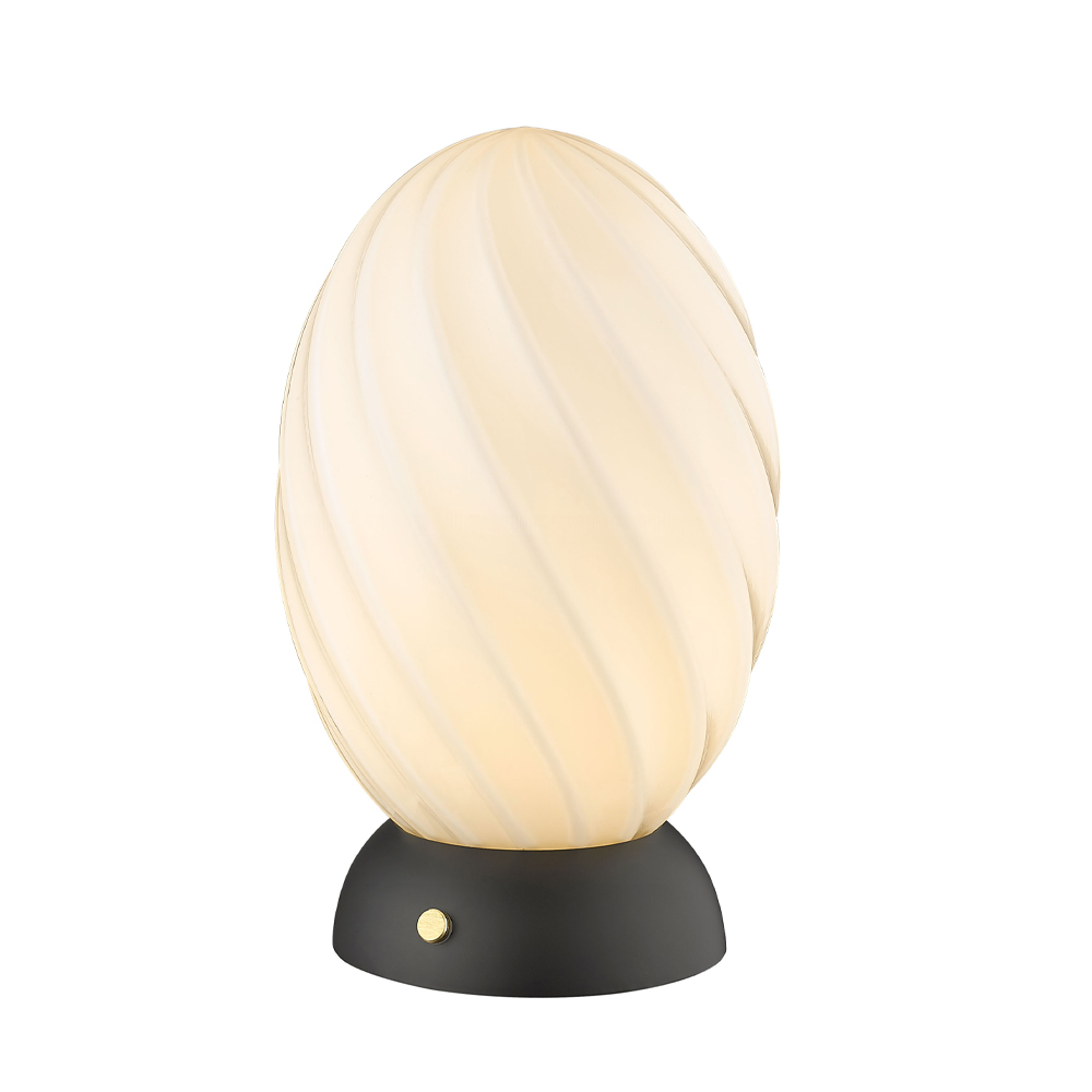 Twist 22cm Sort bordlampe Fra Halo Design - Upt&auml;ck Twist &ndash; den elegante bordlampe med et sofistikeret skulpturelt design og en praktisk touch-funktion for nem tænd/sluk.