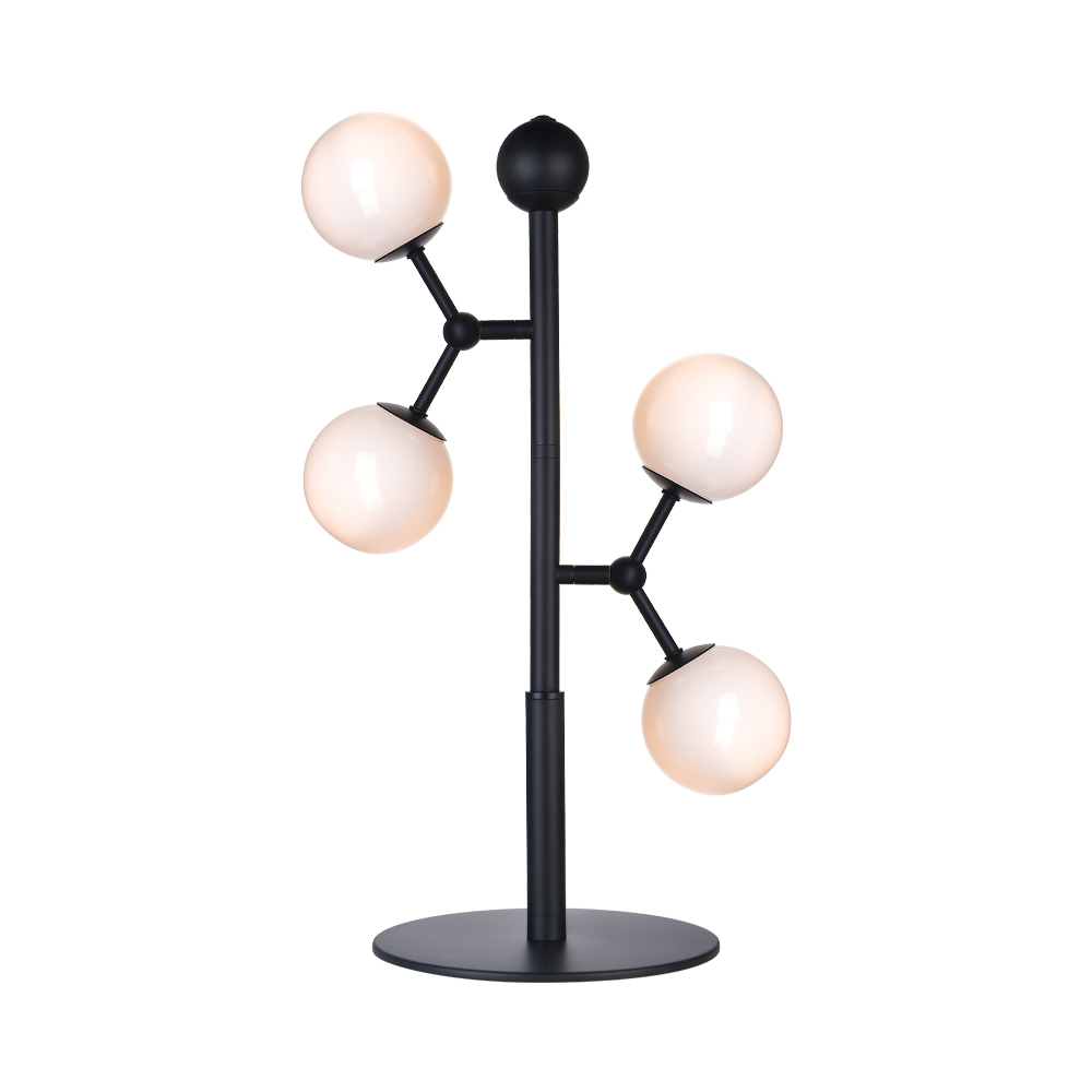 Zoom billede af Atom 52cm Sort bordlampe Fra Halo Design - Atom er en moderne bordlampe med et stilrent design.