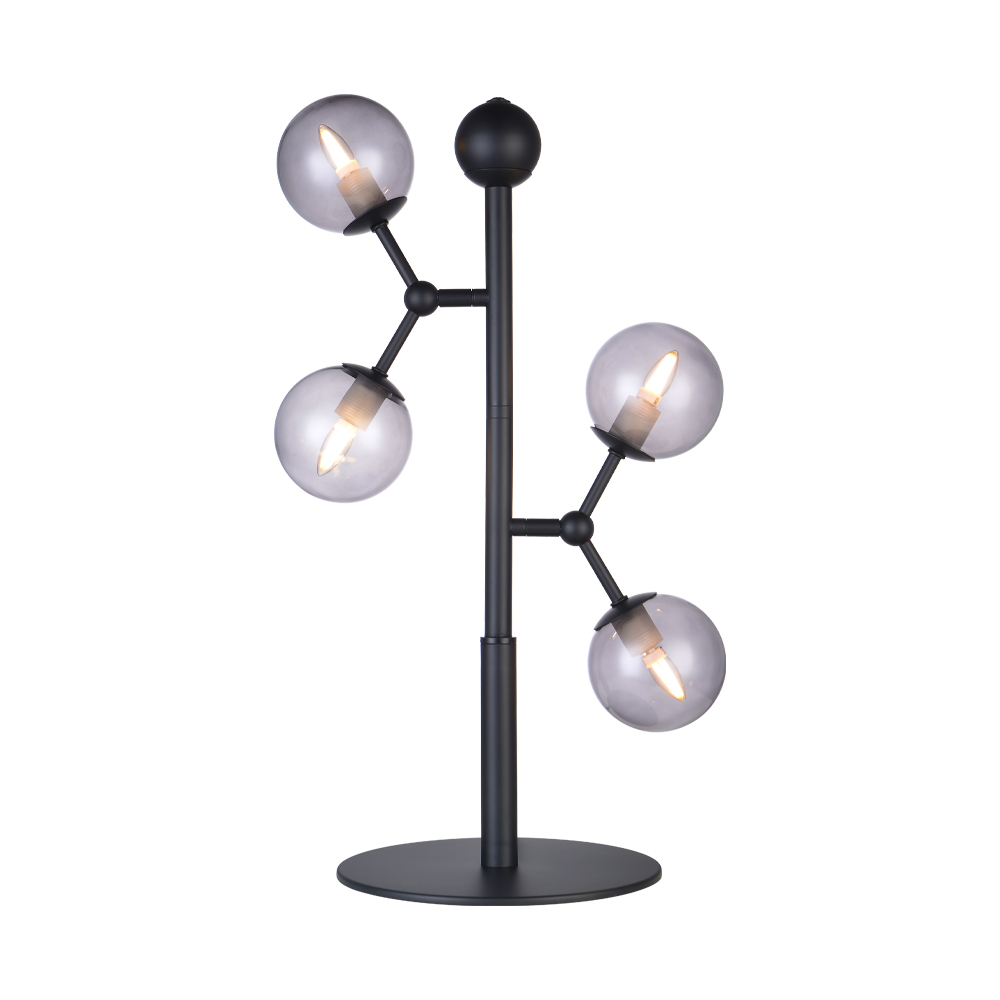 Atom 52cm Sort bordlampe Fra Halo Design - Atom er en moderne bordlampe med et elegant design.