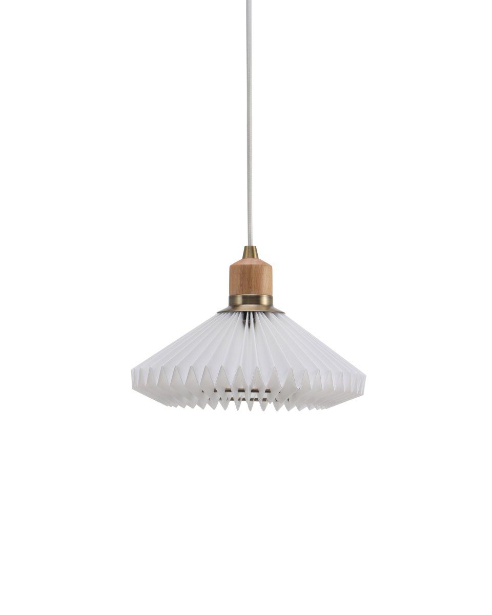 Paris Ø24 Hvid loftslampe Fra Halo Design - Loftlampen Paris er en elegant og moderne belysning, der kombinerer naturlige og sofistikerede materialer.