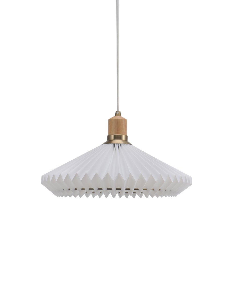 Paris Ø40 Hvid loftslampe Fra Halo Design - Loftlampen Paris er en elegant og moderne belysning, der kombinerer naturlige og sofistikerede materialer.