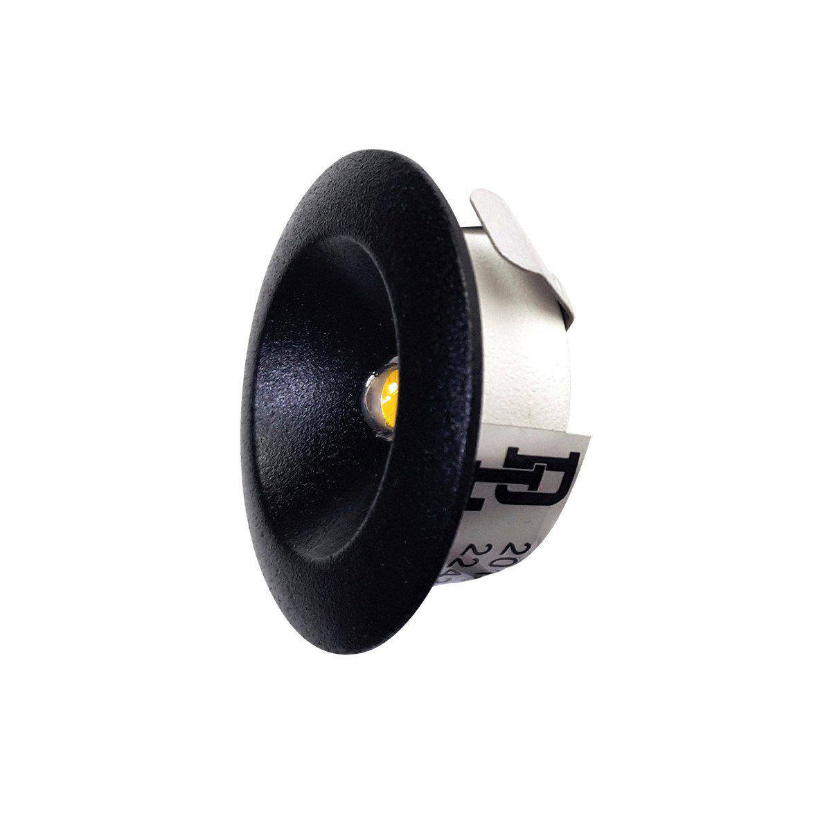 Q-33 Mini Downlight 2700K Sort Fra Designlight - Mindre downlight p&aring; 1,2 W og en diameter p&aring; 32,5 mm, lavt energiforbrug og lang levetid.