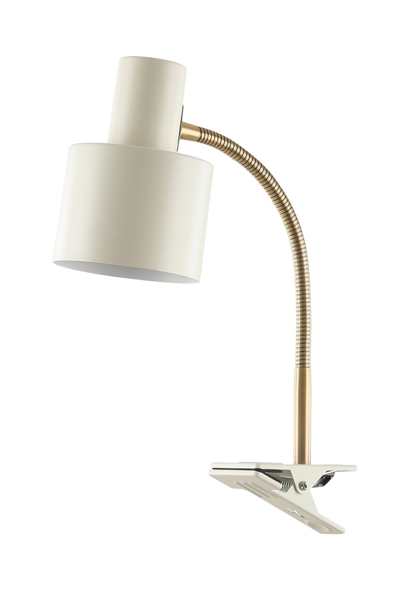 Zoom billede af Vogue Fløde klemmelampe Fra Halo Design - Med dens fleksible klemmefunktion kan du nemt fastgøre lampen, når du har brug for den – på skrivebordet, sengegavlen eller en hylde.