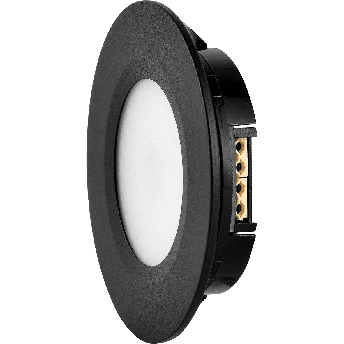 Q-36 Downlight 3000K Sort Fra Designlight - Med en hulst&oslash;rrelse p&aring; 55 mm, en monteringsdybde p&aring; 13 mm og en diameter p&aring; 70 mm er den velegnet til udskiftning af de fleste lignende armaturer.