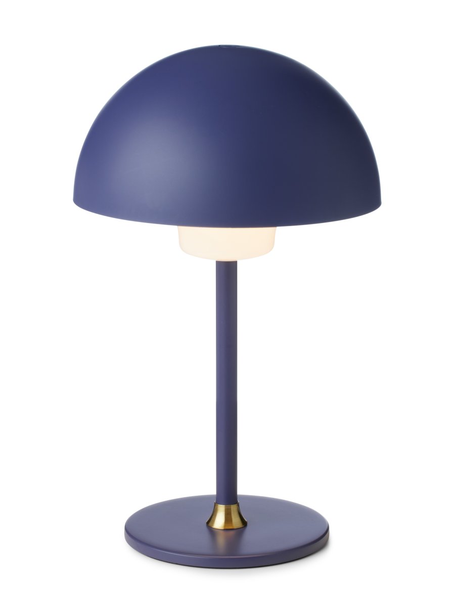 Moon Light 27cm Blå bærbar Fra Halo Design - Det genopladelige batteri giver fleksibilitet og med det medf&oslash;lgende USB-kabel kan du nemt oplade det.