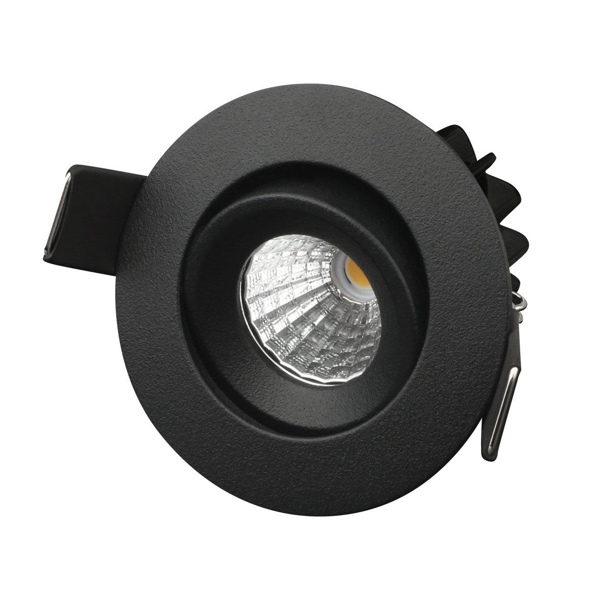 Q-16 Mini Downlight 3000K Sort Fra Designlight - Med en lysstr&oslash;m p&aring; 310 lumen har armaturet en bred vifte af anvendelser og kan installeres b&aring;de som dekorativ accentbelysning eller som en del af generel belysning i et rum.