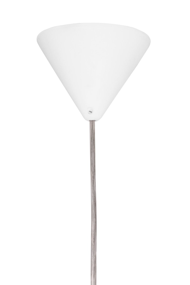 Matisse Ø60 Hvid loftslampe Fra Globen Lighting - Lampen har en plisseret hvid tekstilskærm og er dekoreret med en matchende plisseret top i messingfarvet metal.
