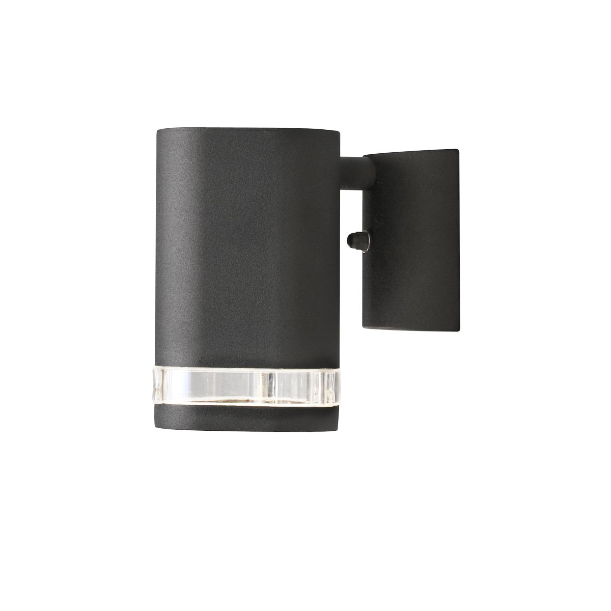 Modena Sort udendørslampe Fra Konstsmide - Modena er en stilfuld facadelampe i sortlakeret aluminium med en elegant detalje i transparent akrylglas, der giver lampen et moderne udtryk.