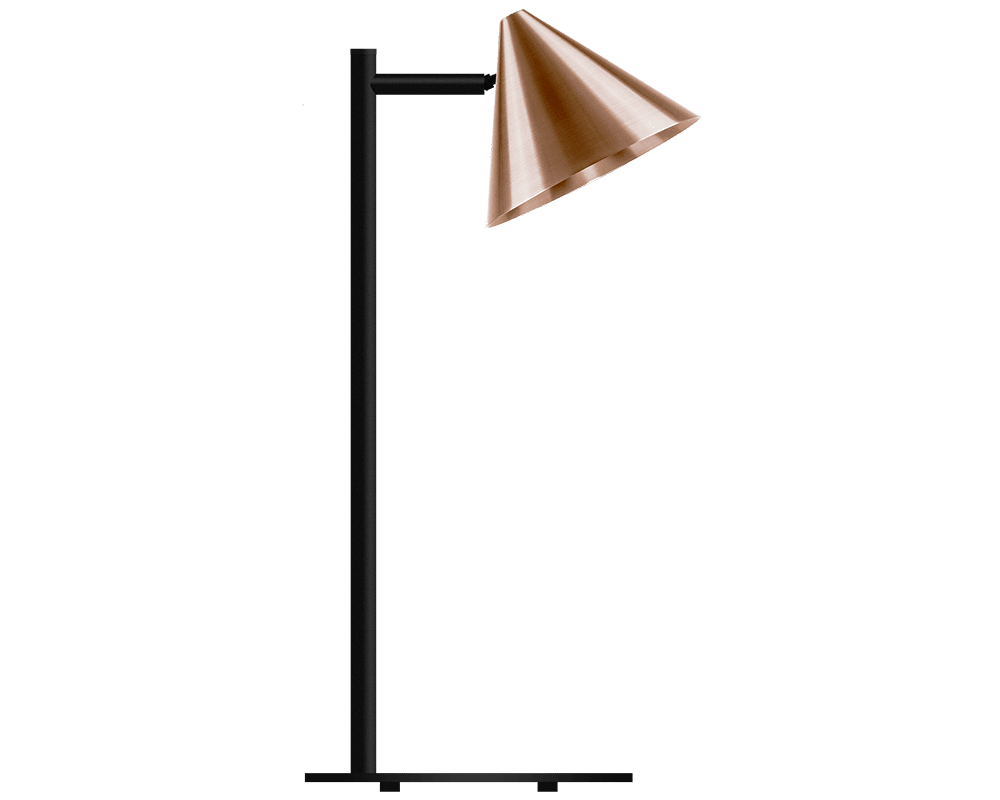 Tratt Micro 57cm Rå kobber bordlampe Fra Westal - Funnel er en moderne bordlampe lavet af kobber i en glat kobberfinish med klar lak.