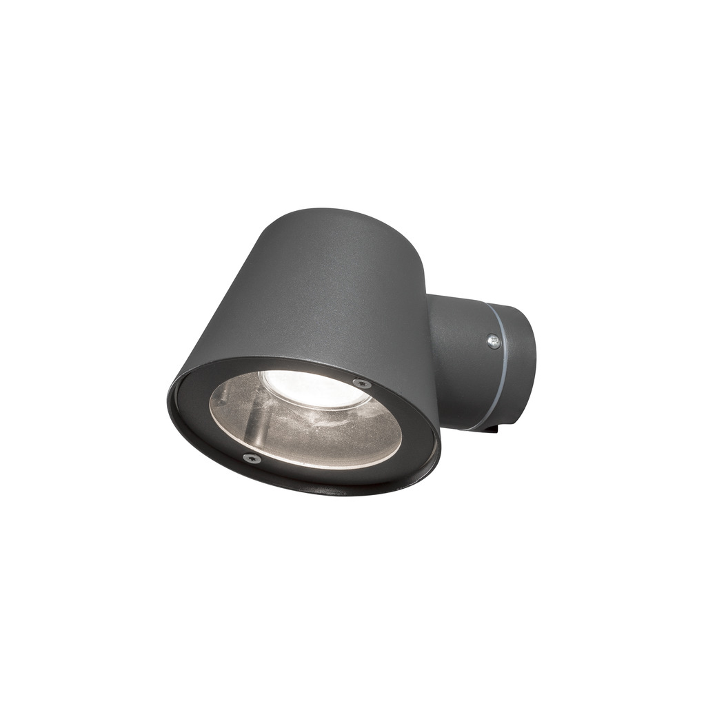 Trieste Mørkegrå udendørslampe Fra Konstsmide - Med sit afrundede design og direkte lys er den ideel til at skabe en sofistikeret atmosfære i entre og gange.