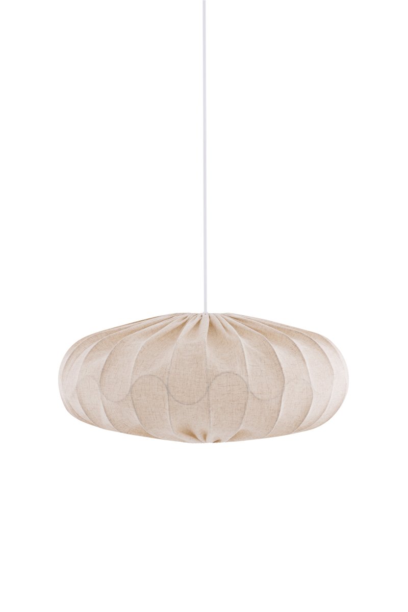 Bladverk Skærm Ekskl. Ophæng Ø50 Beige loftslampe Fra Globen Lighting - Tekstilet bidrager til et varmt og behageligt lys, der passer fint ind i både soveværelser og stuer.