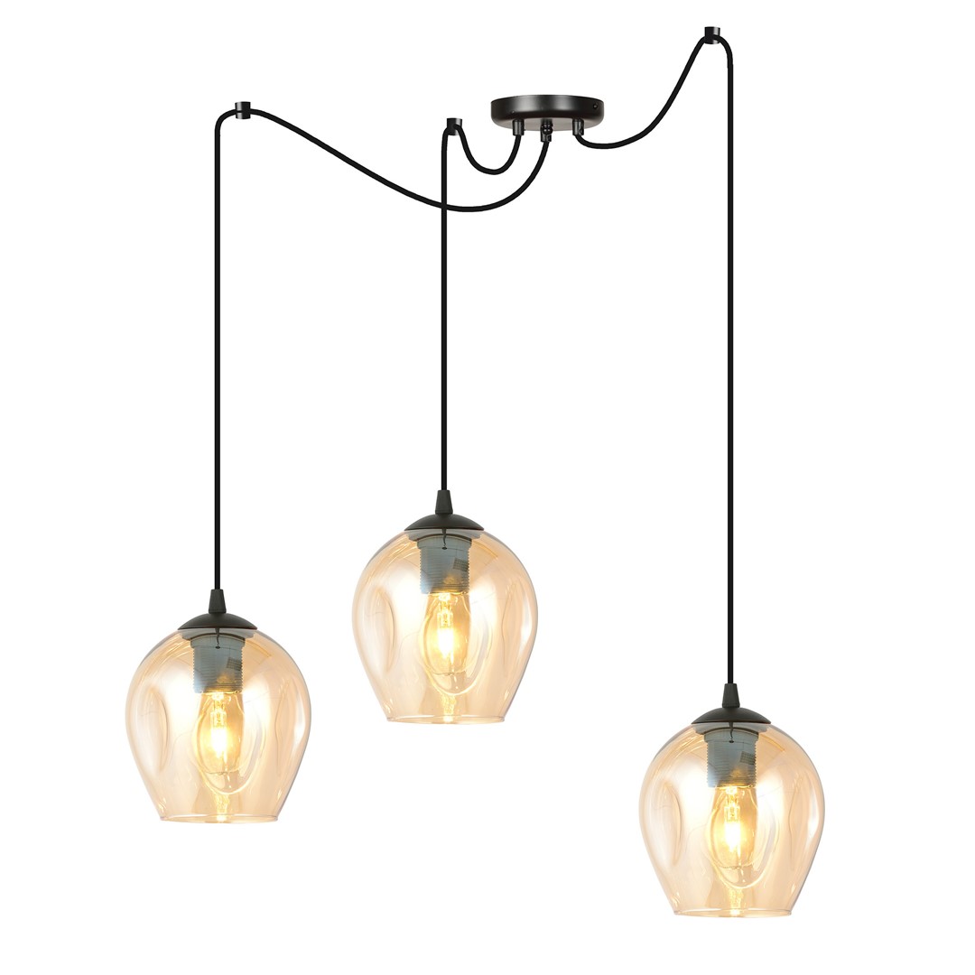 Level 28cm Rav loftslampe Fra Emibig Lighting - Den er ideel til h&oslash;je loftsrum og understreger deres moderne karakter og giver samtidig smuk belysning.