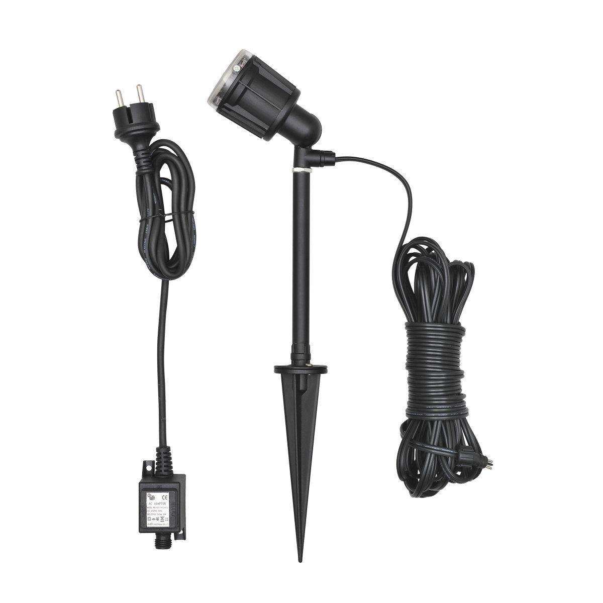 Amalfi Spotlight Sort Fra Konstsmide - Skab en harmonisk og ordentlig stemning i din have med denne stilfulde spotlight i sort aluminium.