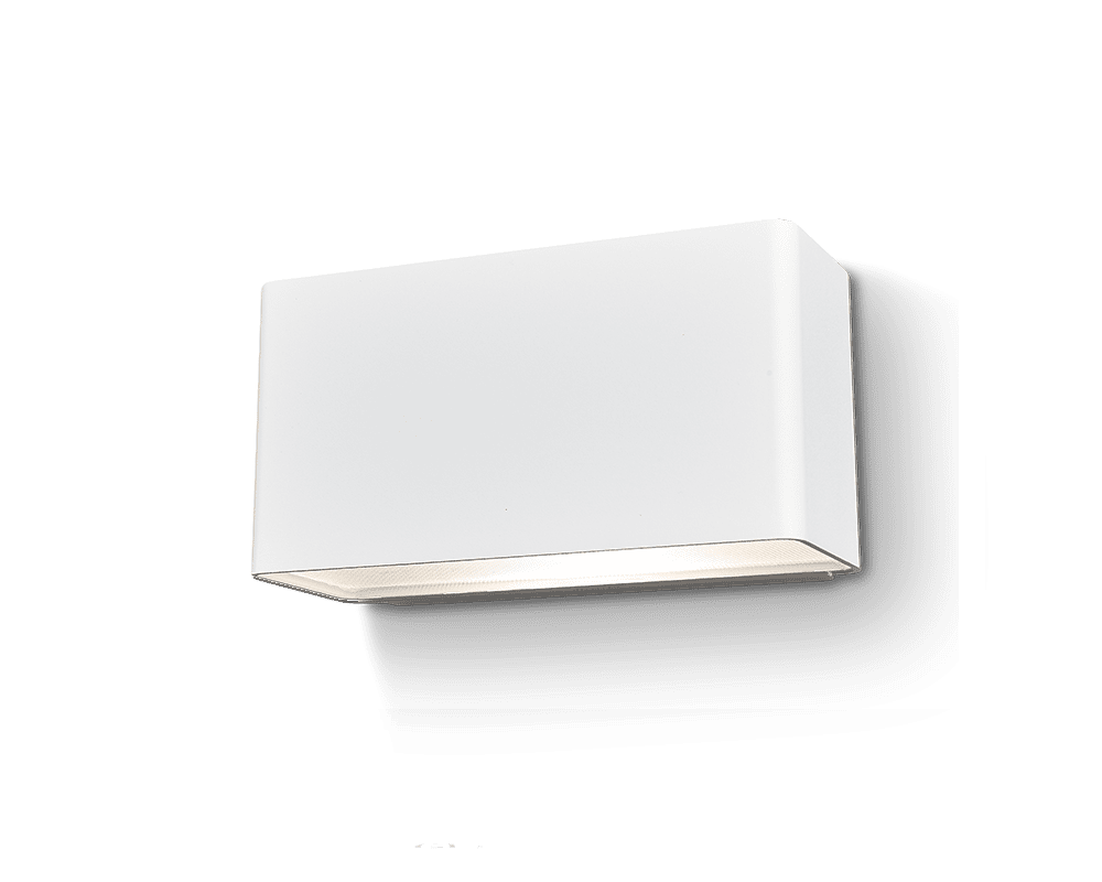 Jubilar II Hvid udendørslampe Fra Westal - Vægarmatur med aluminiumsramme med mikroprismatisk persienne.