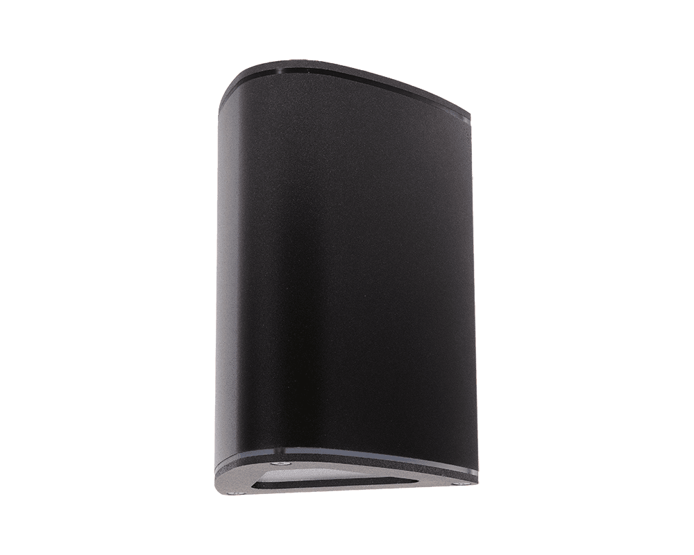 Trius II Sort udendørslampe Fra Westal - Klimaneutralt vægarmatur i ekstruderet aluminium med op/ned lys.