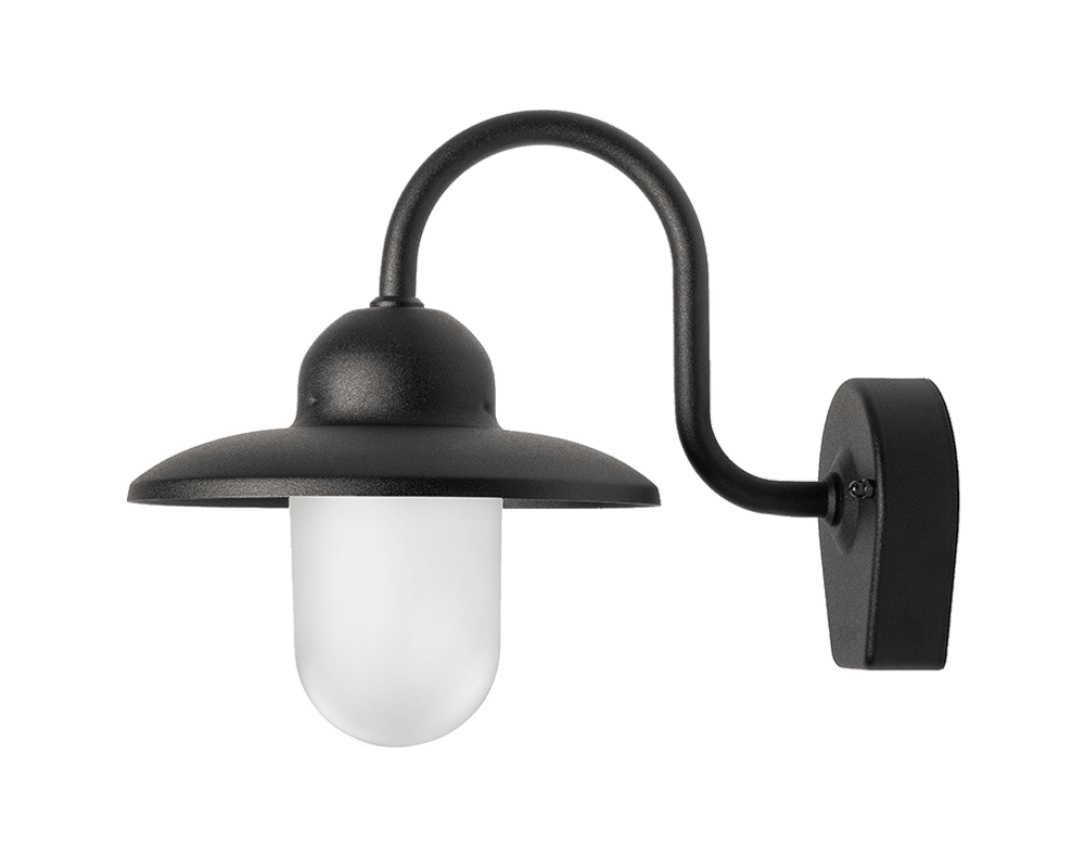 Nisse Sort udendørslampe Fra Westal - Nisee er en klassisk væglampe til udendørs brug, der kombinerer tidløst design med materialer af høj kvalitet.
