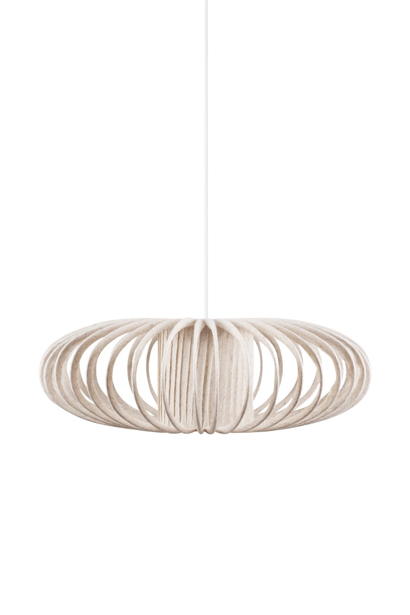 Selma Skærm Ekskl. Ophæng Ø60 Beige loftslampe Fra Globen Lighting - Lampesk&aelig;rmen har en ring beregnet til oph&aelig;ng med en E27-fatning.