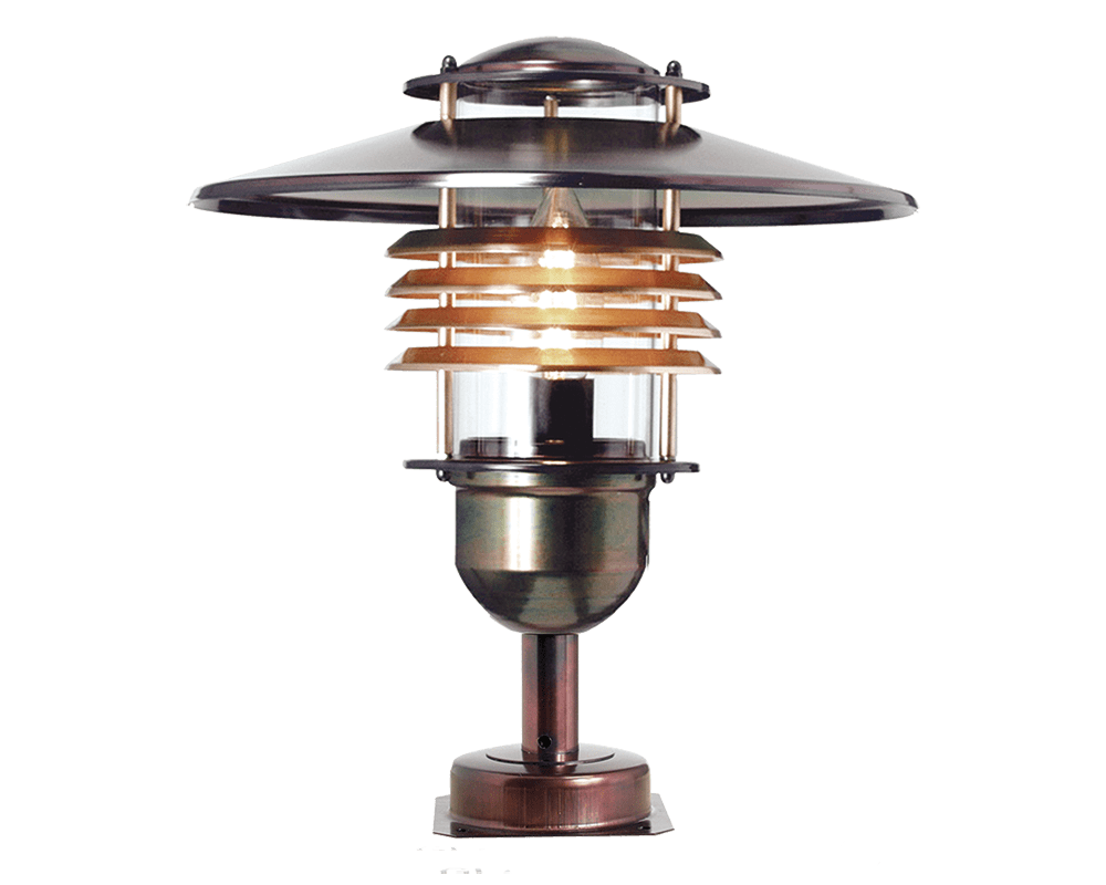 Arnäs I 38cm Oxideret kobber Fra Westal - Gulvlampe med rotationssymmetrisk lysmønster.