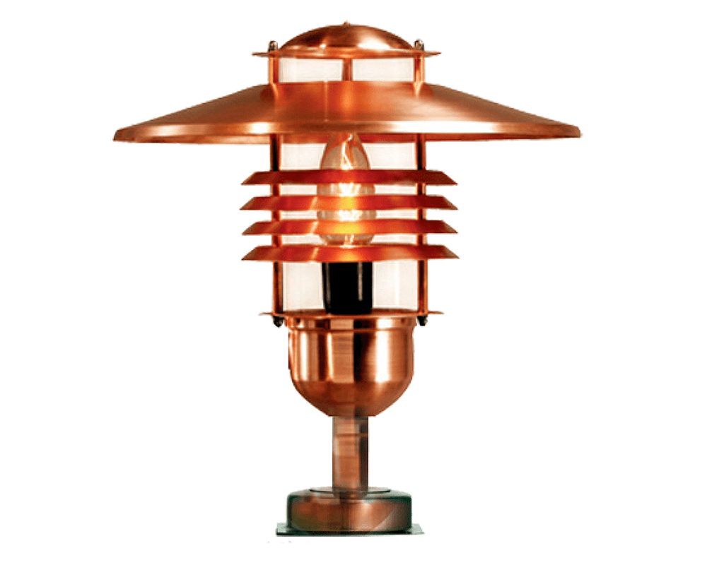 Arnäs I 38cm Rå kobber Fra Westal - Gulvlampe med rotationssymmetrisk lysmønster.