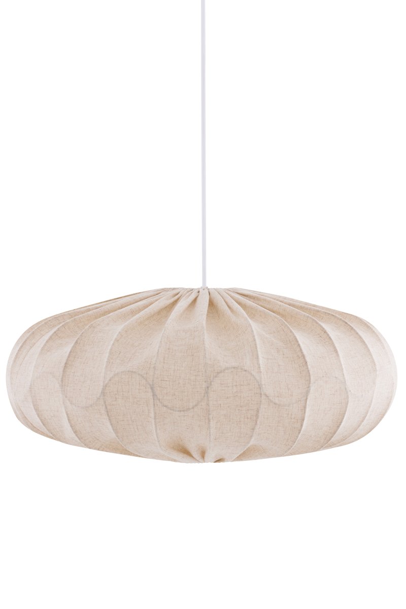 Bladverk Skærm Ekskl. Ophæng Ø70 Beige loftslampe Fra Globen Lighting - Tekstilet bidrager til et varmt og behageligt lys, der passer fint ind i både soveværelser og stuer.