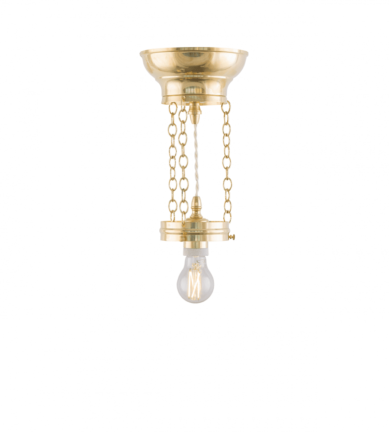 Heidenstam Pendant 100 Messing Fra Karlskrona lampfabrik - Kan forl&aelig;nges op til 100 cm med en pendelforl&aelig;nger (20cm) og ekstra ledning (80cm).