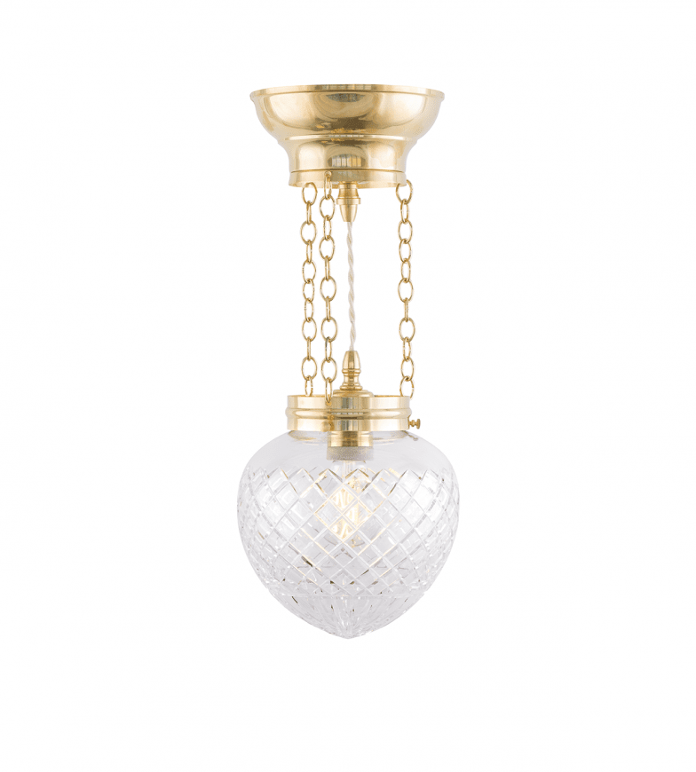 Heidenstam Pendant 100 Messing Fra Karlskrona lampfabrik - Kan forl&aelig;nges op til 100 cm med en pendelforl&aelig;nger (20cm) og ekstra ledning (80cm).