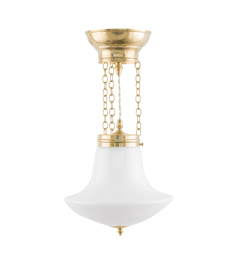 Heidenstam Pendant 100 Messing Fra Karlskrona lampfabrik - Kan forl&aelig;nges op til 100 cm med en pendelforl&aelig;nger (20cm) og ekstra ledning (80cm).