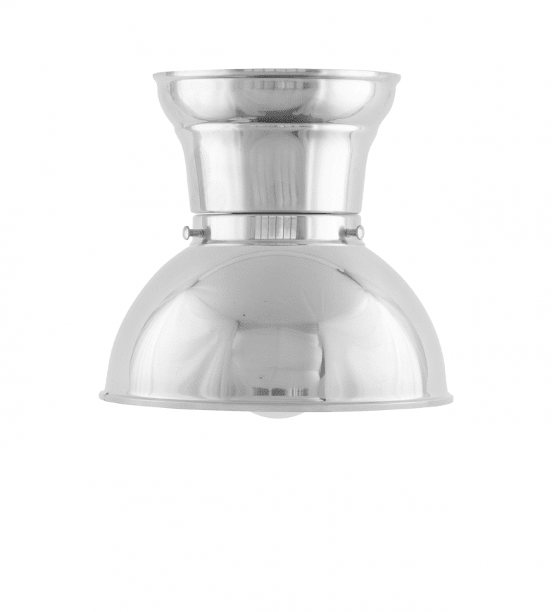 Fröding 80 Nikkel Fra Karlskrona lampfabrik - Fr&ouml;dingplafonden - som &auml;r tillverkad helt i f&ouml;rnicklad m&auml;ssing - har ett tydligt klassicerande formspr&aring;k, och passar fint ihop med &ouml;vriga lampor i Fr&ouml;dingfamiljen.