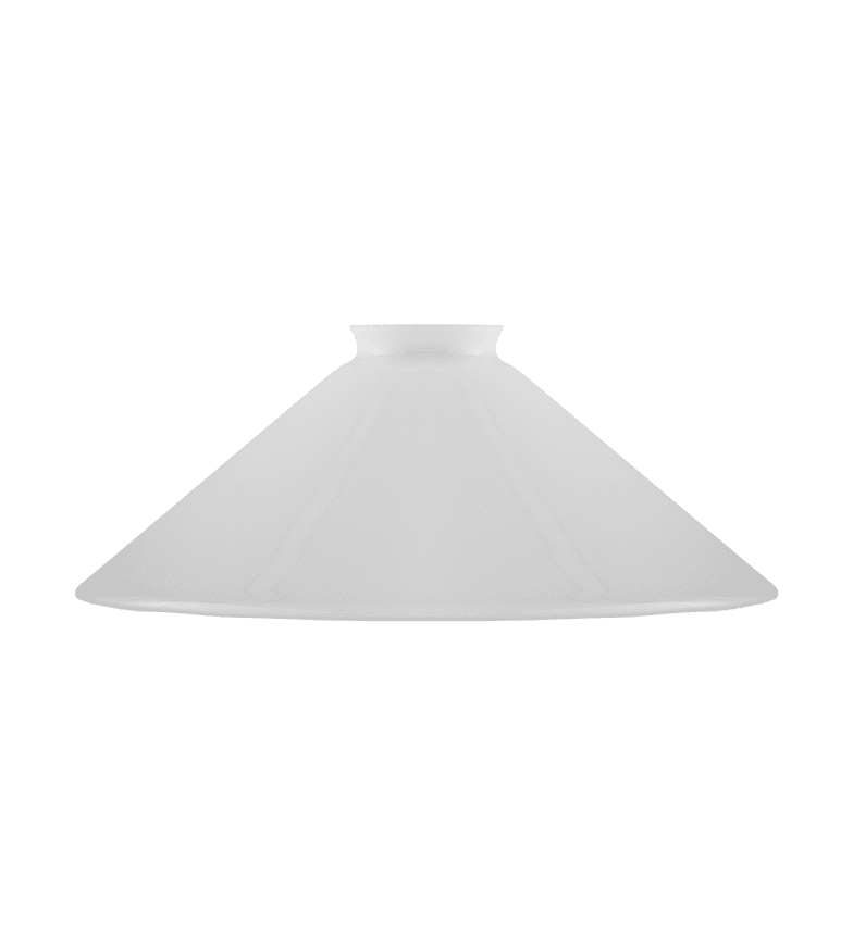 Schoolhouse Glass Shade 60/250 Hvid Fra Karlskrona lampfabrik - 