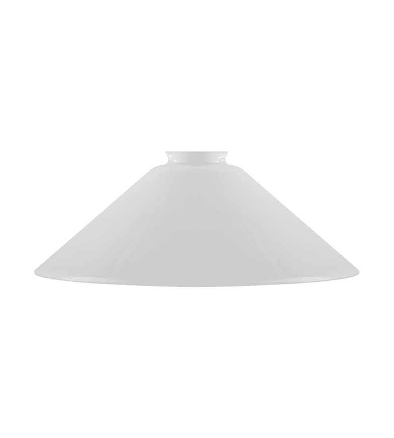 Schoolhouse Glass Shade 60/300 Hvid Fra Karlskrona lampfabrik - 