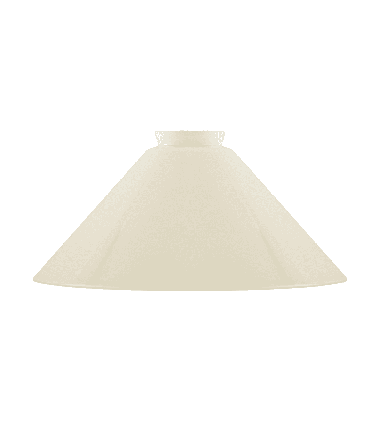 Tall Schoolhouse Glass Shade 60/250 Råhvid Fra Karlskrona lampfabrik - En klassisk "skomager&auml;rm" hvis form er forblevet den samme, siden de f&oslash;rste elektrificerede vedh&aelig;ng med ledning kom p&aring; banen.