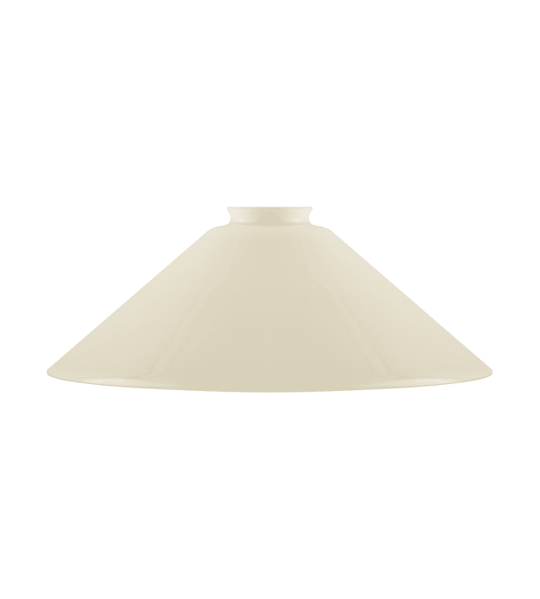 Schoolhouse Glass Shade 60/300 Råhvid Fra Karlskrona lampfabrik - 