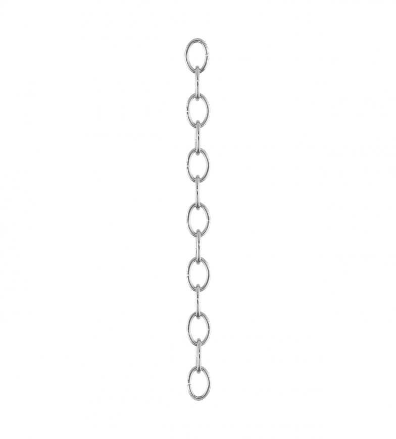 Oval Chain 1m Nikkel Fra Karlskrona lampfabrik - 