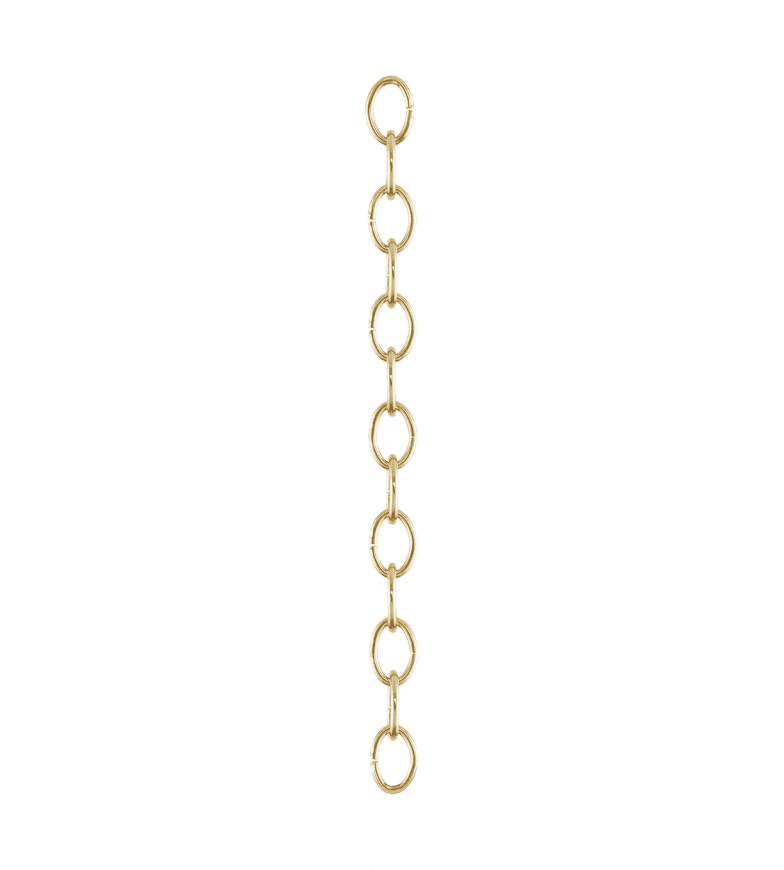 Oval Chain 1m Messing Fra Karlskrona lampfabrik - 