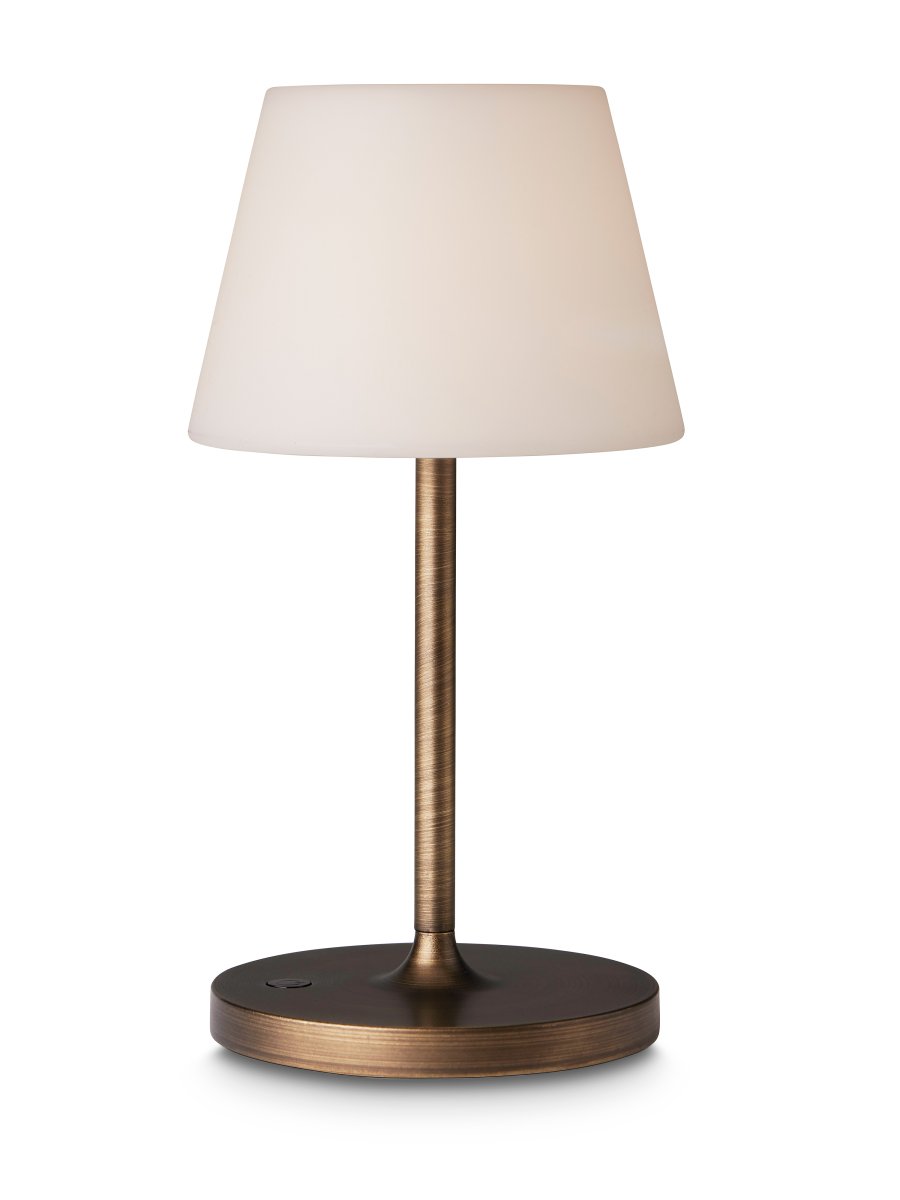 New Northern 30cm Antik messing bærbar Fra Halo Design - Med sit elegante design og touch-funktion p&aring;&aring; base, kan du nemt t&aelig;nde, slukke og d&aelig;mpe lyset for at skabe den rette atmosf&aelig;re.