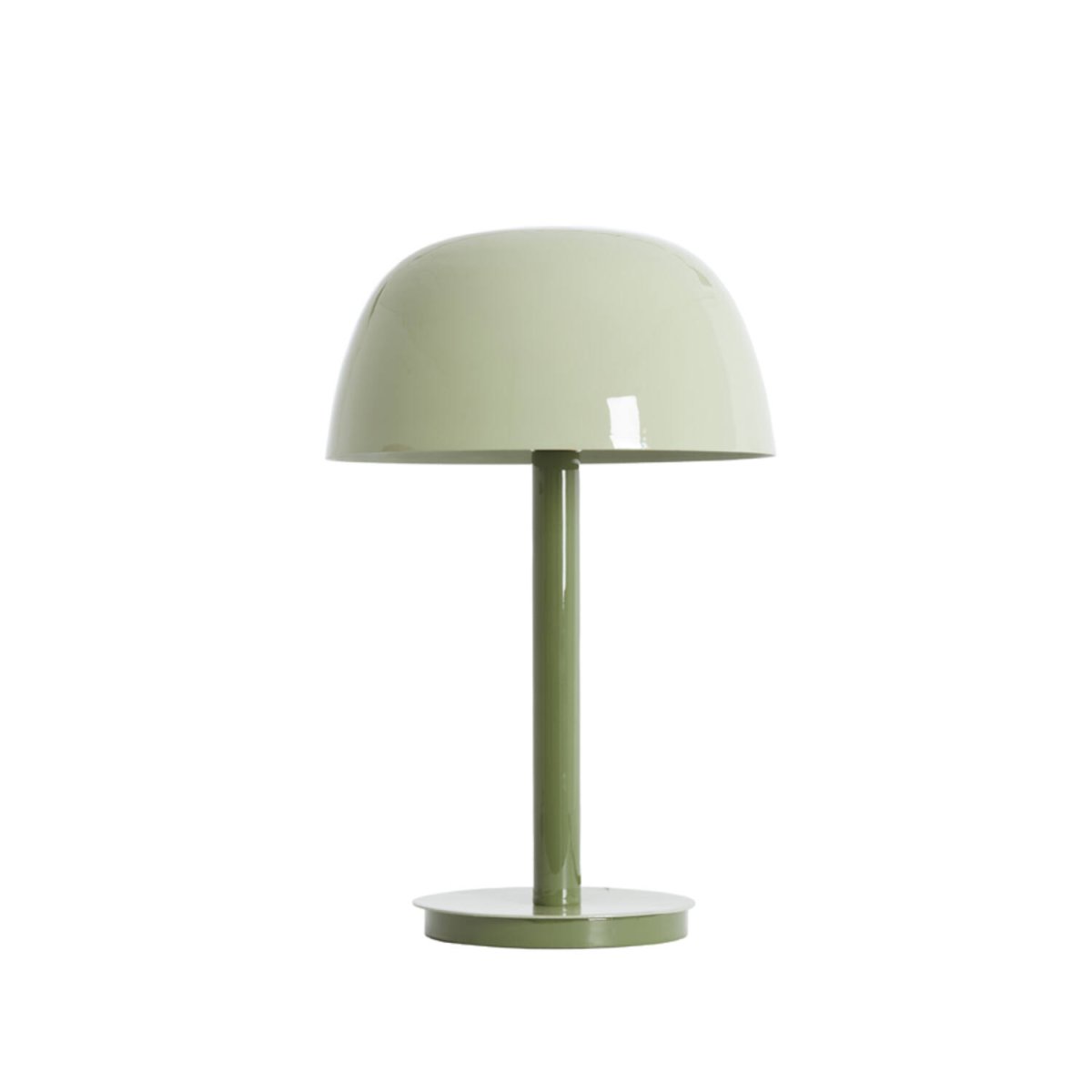 Marivet 48cm Grøn bordlampe Fra Light & Living - Den minimalistiske form og den skinnende overflade giver et moderne og elegant indtryk, der passer lige s&aring; godt i stuen som p&aring; skrivebordet eller natbordet.