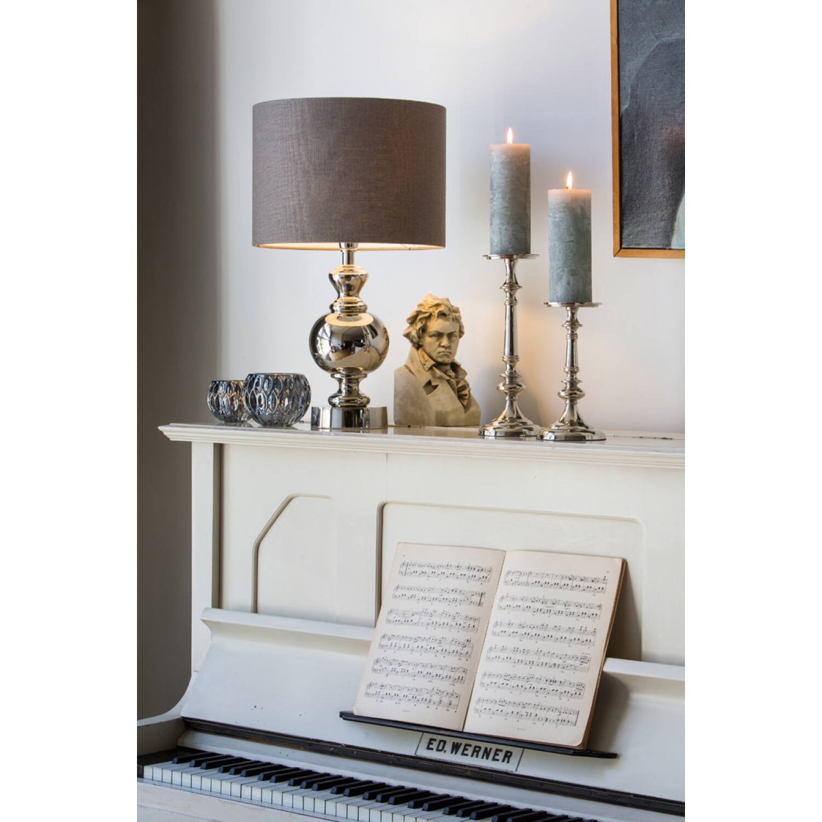 Cady 40cm Nikkel lampefod Fra Light & Living - 