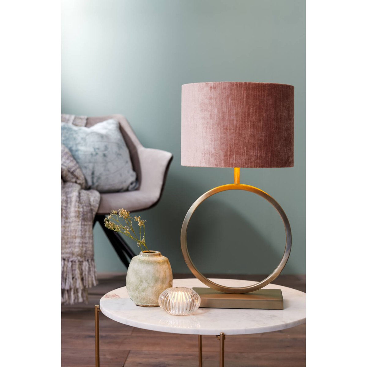 Liva 42cm Guld lampefod Fra Light & Living - 