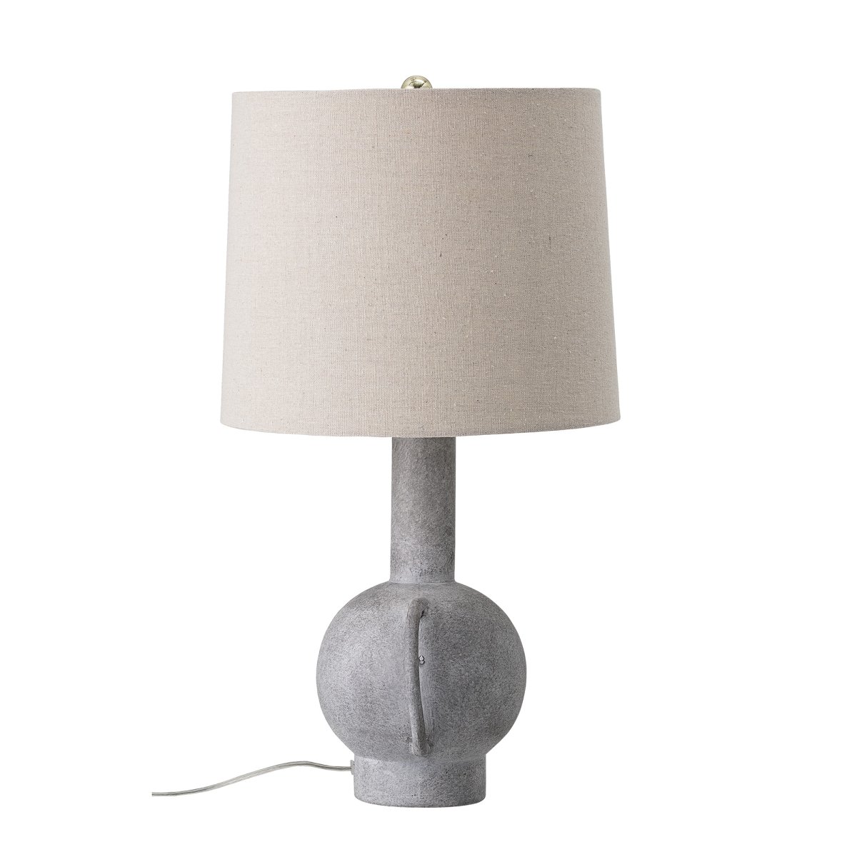 Kean 58cm Grå bordlampe Fra Bloomingville - Kean bordlampe er en alsidig lampe lavet af terrakotta med en stilfuld nordisk form og en smuk gr&aring; tone, der passer ind i de fleste hjem.