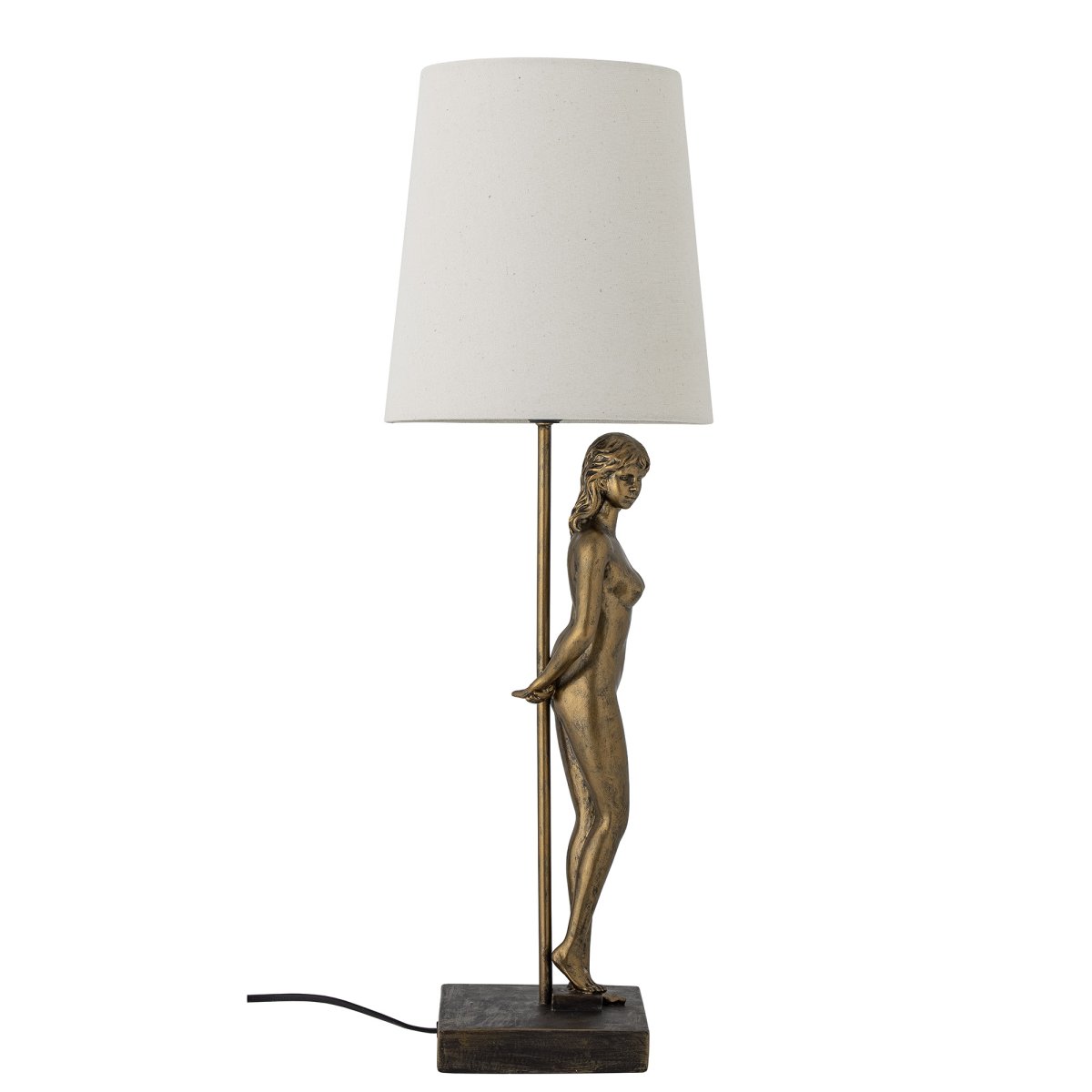 Fabiana 70cm Messing bordlampe Fra Bloomingville - Det er netop s&aring;danne detaljer, der g&oslash;r et hjem personligt - og med Fabiana f&aring;r du b&aring;de funktionel belysning og et dekorativt element, der giver atmosf&aelig;ren en afslappet og glad tone.